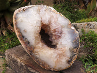 Polished Killer Huge Agate Geode Display Piece x 1 From Madagascar - Toprock Gemstones and Minerals 