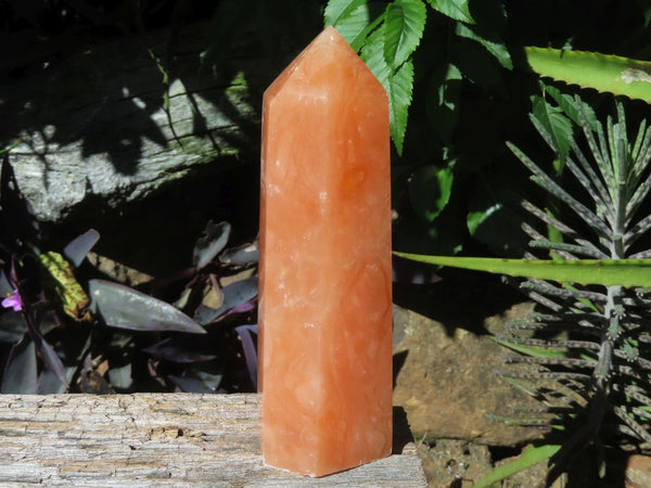 Polished Orange Twist Calcite Crystal Points x 4 From Madagascar - TopRock