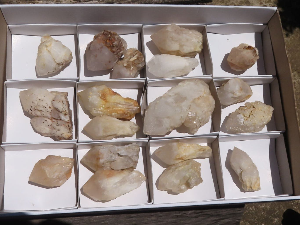 Natural Pineapple Candle Quartz Crystals x 18 From Madagascar - TopRock