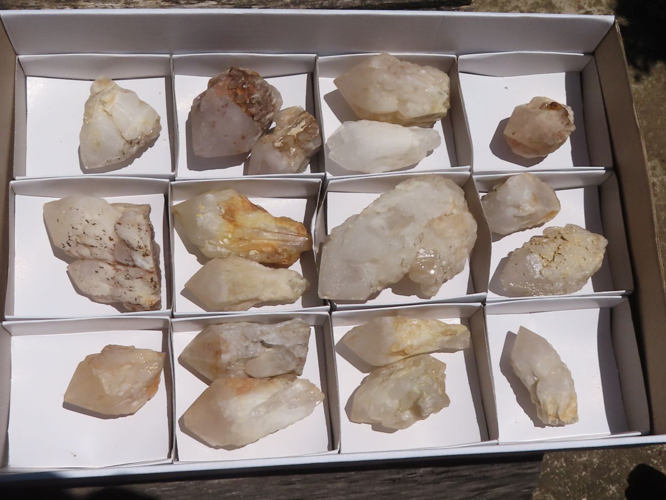 Natural Pineapple Candle Quartz Crystals x 18 From Madagascar - TopRock