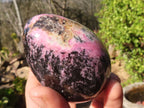 Polished Extra Large Rhodonite Gemstone Eggs x 4 From Madagascar - Toprock Gemstones and Minerals 