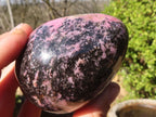 Polished Extra Large Rhodonite Gemstone Eggs x 4 From Madagascar - Toprock Gemstones and Minerals 