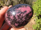 Polished Extra Large Rhodonite Gemstone Eggs x 4 From Madagascar - Toprock Gemstones and Minerals 