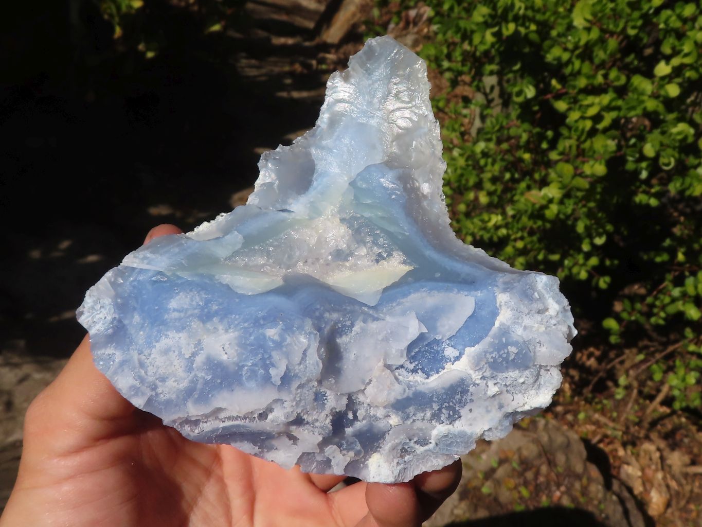 Natural Etched Blue Chalcedony Specimens  x 3 From Nsanje, Malawi - Toprock Gemstones and Minerals 