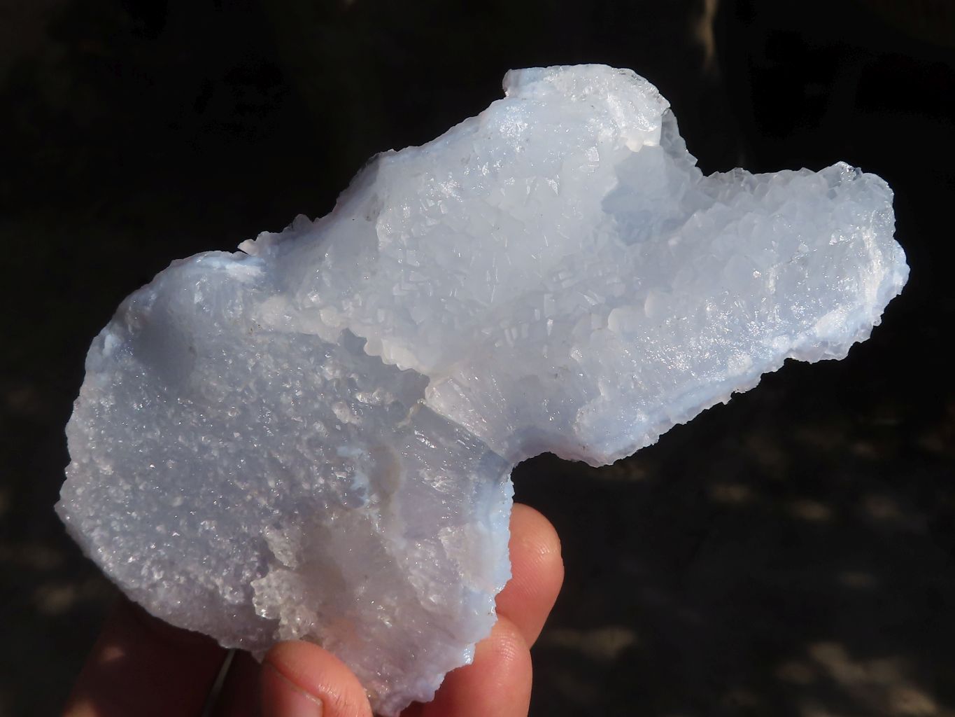 Natural Etched Blue Chalcedony Specimens  x 3 From Nsanje, Malawi - Toprock Gemstones and Minerals 
