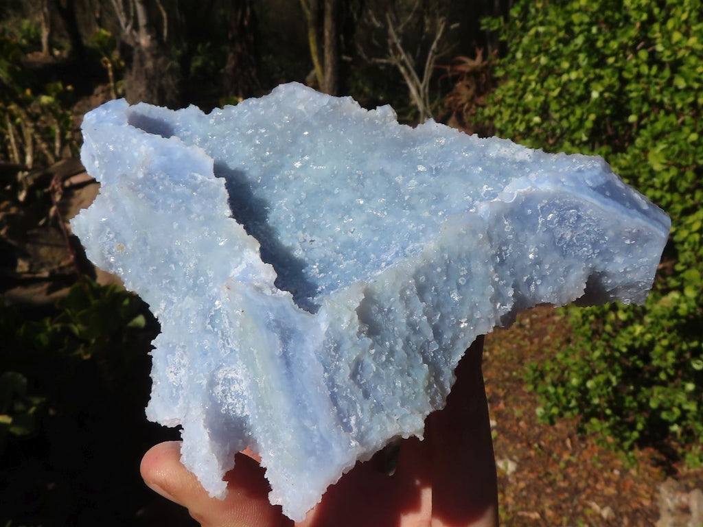 Natural Etched Blue Chalcedony Specimens  x 3 From Nsanje, Malawi - Toprock Gemstones and Minerals 