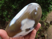Polished Groovy Selection Of Agate Standing Free Forms  x 3 From Madagascar - Toprock Gemstones and Minerals 