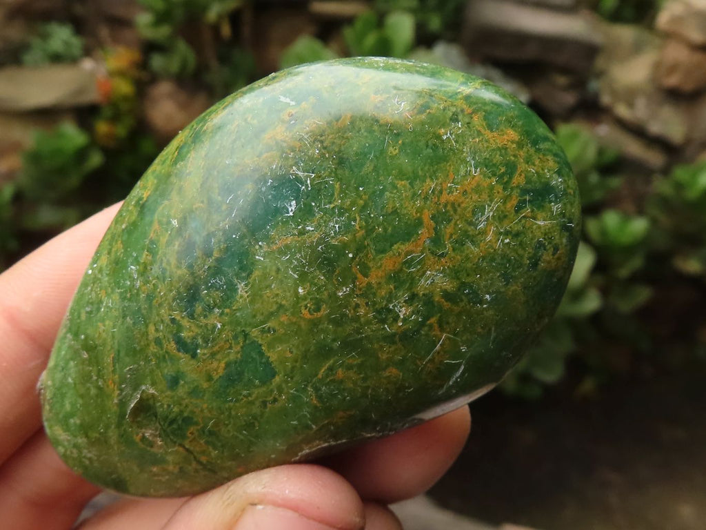 Polished Green Verdite Palm Stones  x 12 From Zimbabwe - TopRock
