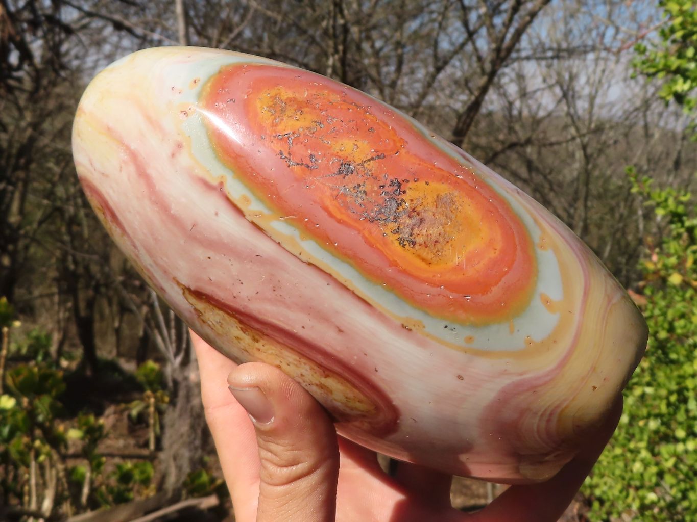 Polished Extra Large Polychrome Jasper Standing Free Form x 1 From Madagascar - Toprock Gemstones and Minerals 