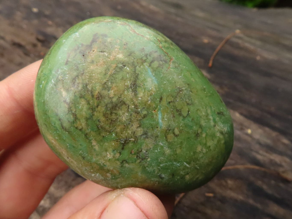 Polished Green Verdite Palm Stones  x 12 From Zimbabwe - TopRock