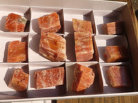 Natural New Sunset Orange Calcite Specimens  x 12 From Spitzkop, Namibia - Toprock Gemstones and Minerals 