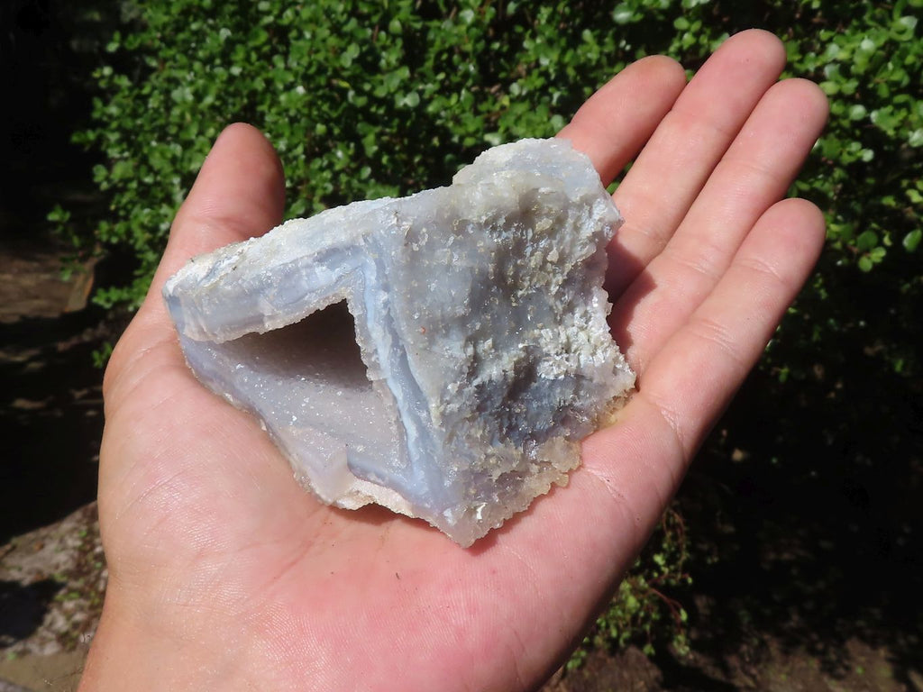 Natural Etched Blue Chalcedony Specimens  x 6 From Malawi - Toprock Gemstones and Minerals 