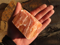 Natural New Sunset Orange Calcite Specimens  x 12 From Spitzkop, Namibia - Toprock Gemstones and Minerals 