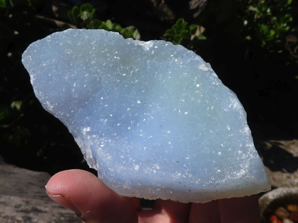 Natural Etched Blue Chalcedony Specimens  x 6 From Malawi - Toprock Gemstones and Minerals 