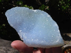 Natural Etched Blue Chalcedony Specimens  x 6 From Malawi - Toprock Gemstones and Minerals 