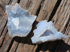 Natural Etched Blue Chalcedony Specimens  x 6 From Malawi - Toprock Gemstones and Minerals 