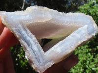 Natural Etched Blue Chalcedony Specimens  x 6 From Malawi - Toprock Gemstones and Minerals 