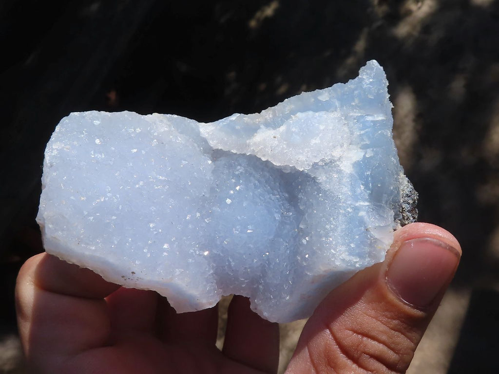Natural Etched Blue Chalcedony Specimens  x 6 From Malawi - Toprock Gemstones and Minerals 