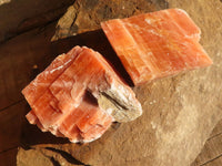 Natural New Sunset Orange Calcite Specimens  x 12 From Spitzkop, Namibia - Toprock Gemstones and Minerals 