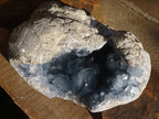 Natural Large Blue Celestite Geode With Gemmy Centred Crystals  x 1 From Sakoany, Madagascar - Toprock Gemstones and Minerals 