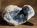 Natural Large Blue Celestite Geode With Gemmy Centred Crystals  x 1 From Sakoany, Madagascar - Toprock Gemstones and Minerals 