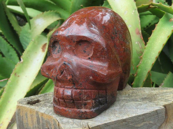 Polished Red Jasper Extra Large Skull Carving x 1 From Zimbabwe - TopRock