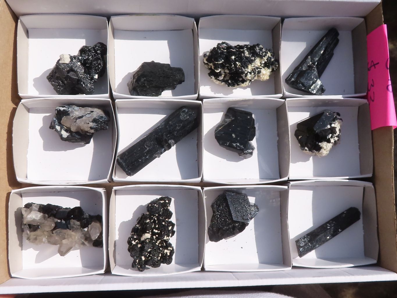 Natural Schorl Black Tourmaline Specimens  x 12 From Erongo, Namibia - Toprock Gemstones and Minerals 