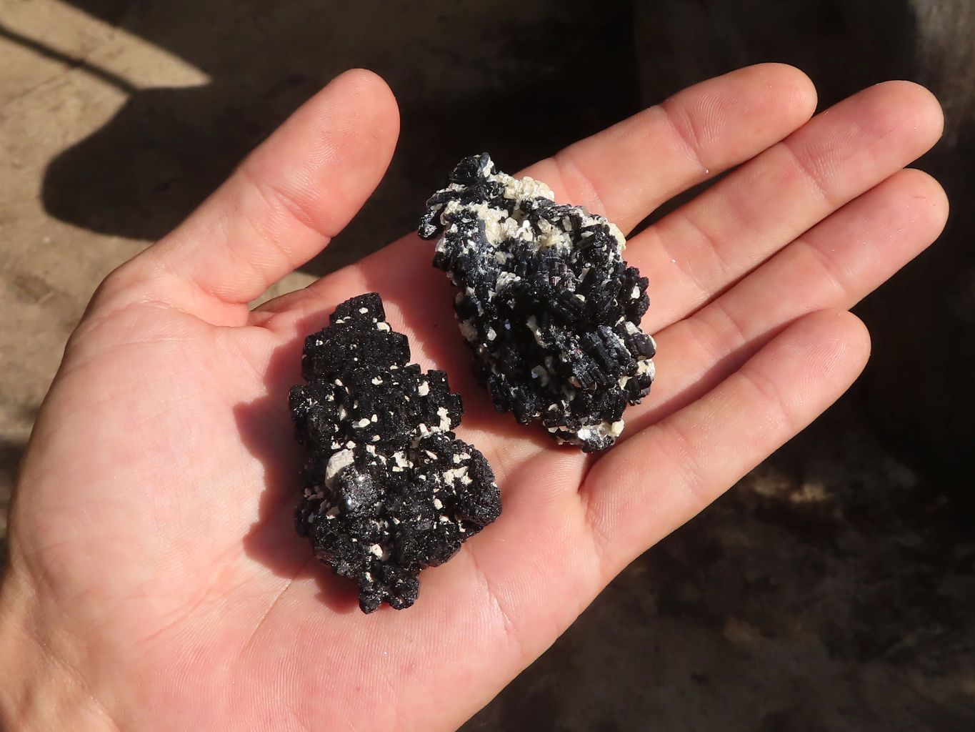 Natural Schorl Black Tourmaline Specimens  x 12 From Erongo, Namibia - Toprock Gemstones and Minerals 