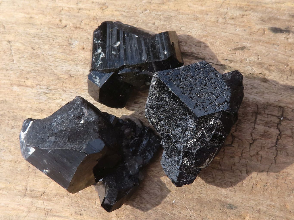 Natural Schorl Black Tourmaline Specimens  x 12 From Erongo, Namibia - Toprock Gemstones and Minerals 