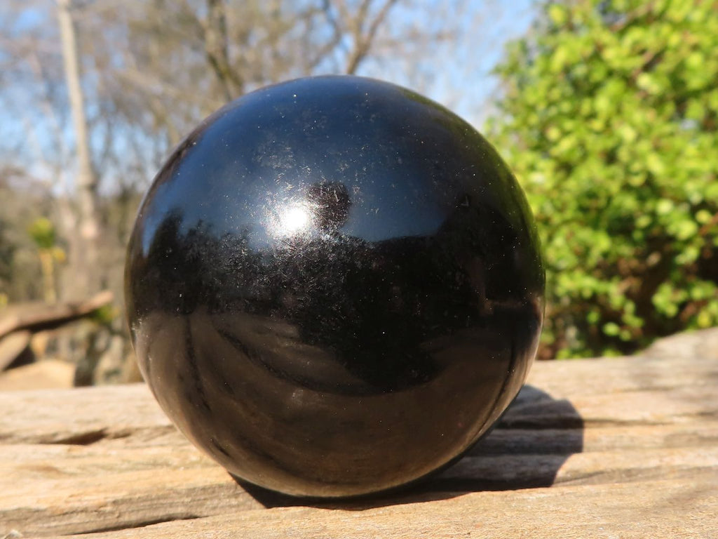 Polished Schorl Black Tourmaline Spheres x 4 From Madagascar - Toprock Gemstones and Minerals 