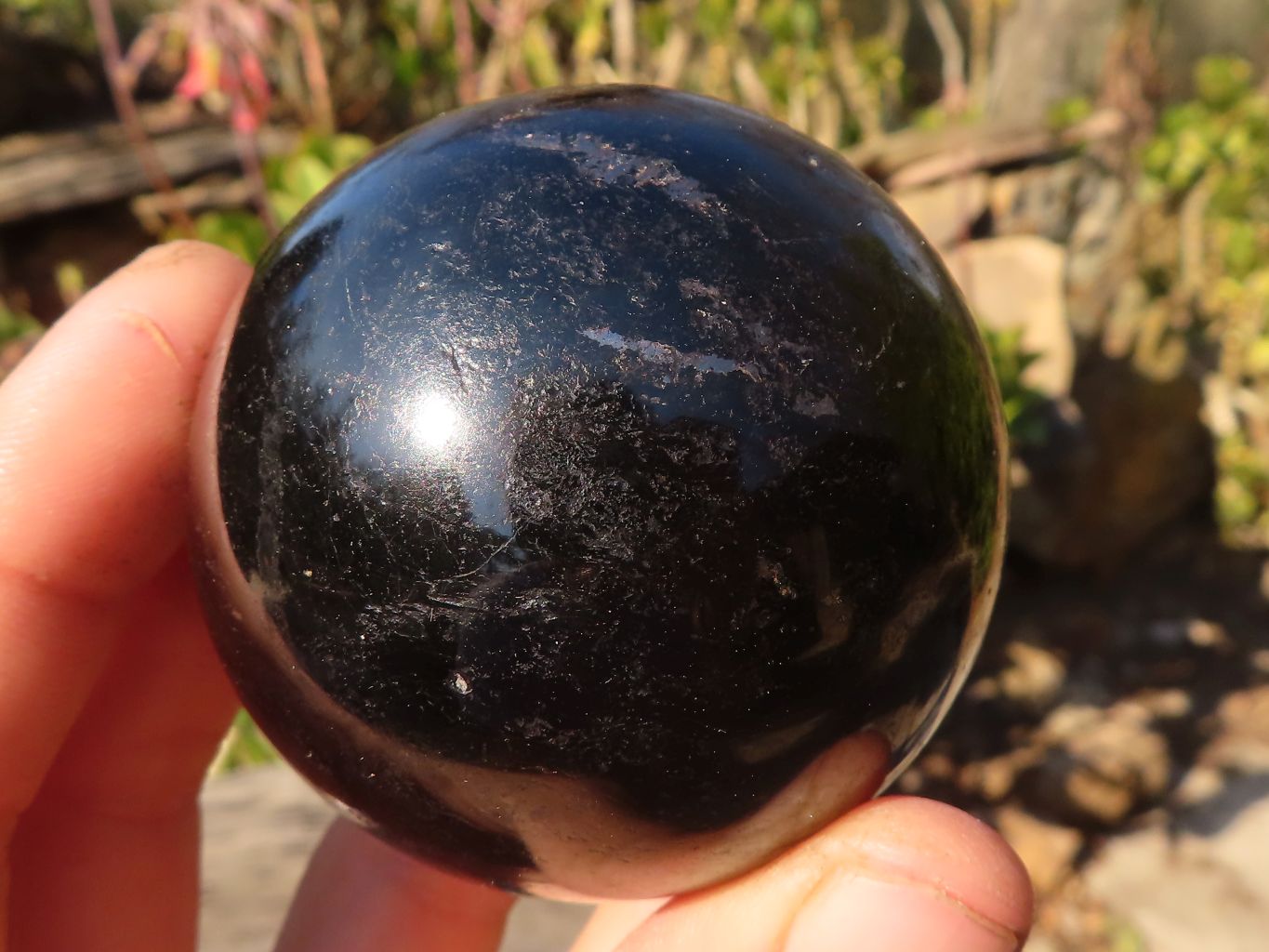 Polished Schorl Black Tourmaline Spheres x 4 From Madagascar - Toprock Gemstones and Minerals 