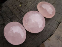 Polished Gemmy Pink Rose Quartz Palm Stones  x 24 From Madagascar - TopRock