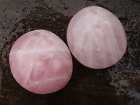 Polished Gemmy Pink Rose Quartz Palm Stones  x 24 From Madagascar - TopRock