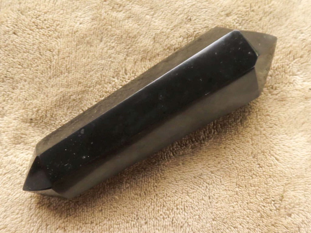Polished Double Terminated Black Basalt Points  x 3 From Madagascar - TopRock