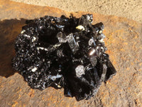 Natural Schorl Black Tourmaline Specimens x 12 From Erongo, Namibia - Toprock Gemstones and Minerals 