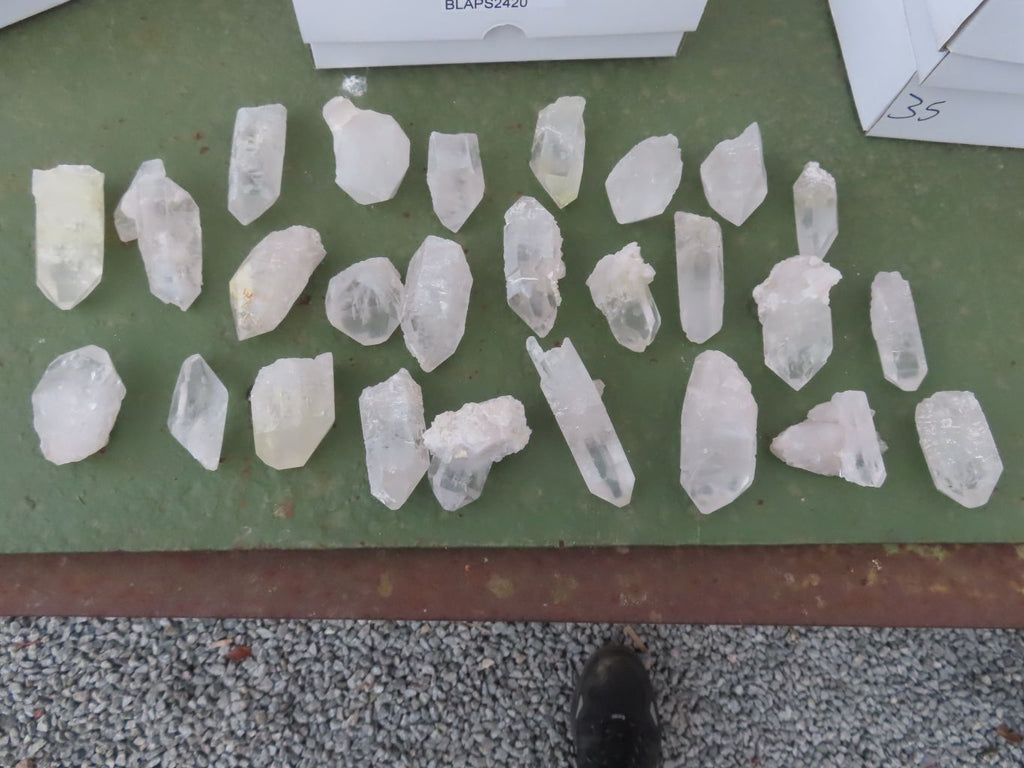 Natural Single Clear Quartz Crystals  x 26 From Mpika, Zambia - Toprock Gemstones and Minerals 