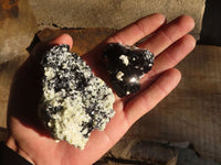Natural Schorl Black Tourmaline Specimens x 12 From Erongo, Namibia - Toprock Gemstones and Minerals 