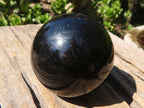 Polished Schorl Black Tourmaline Spheres  x 2 From Madagascar - Toprock Gemstones and Minerals 