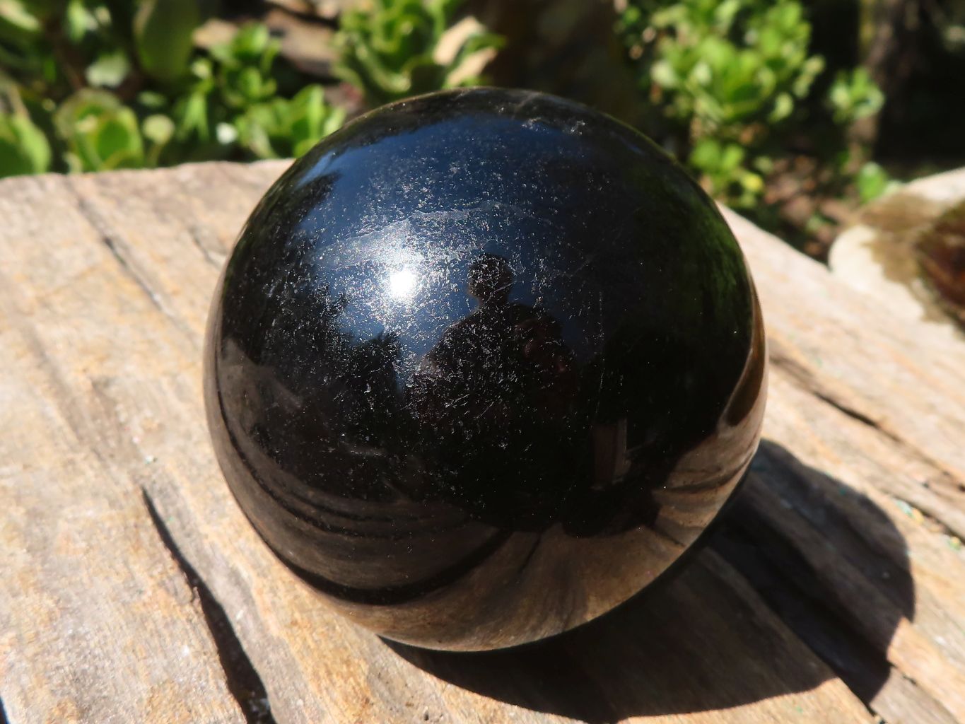 Polished Schorl Black Tourmaline Spheres  x 2 From Madagascar - Toprock Gemstones and Minerals 