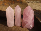 Polished Gemmy Pink Rose Quartz Points x 6 From Antsirabe, Madagascar - Toprock Gemstones and Minerals 