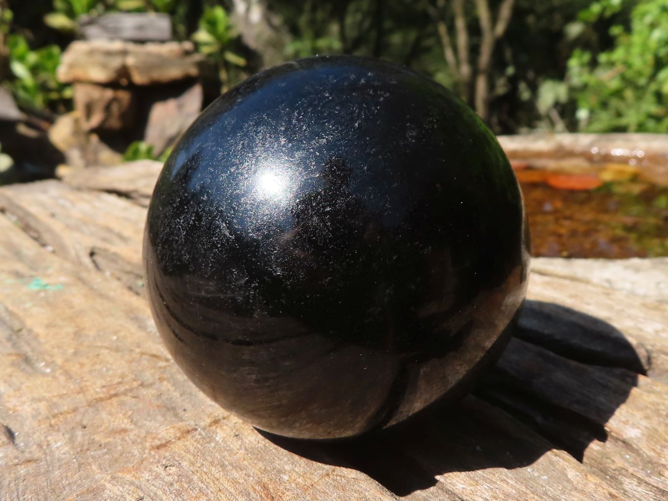 Polished Schorl Black Tourmaline Spheres  x 2 From Madagascar - Toprock Gemstones and Minerals 