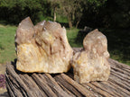 Natural Smokey Cascading Phantom Quartz Clusters x 2 From Luena, Congo - TopRock