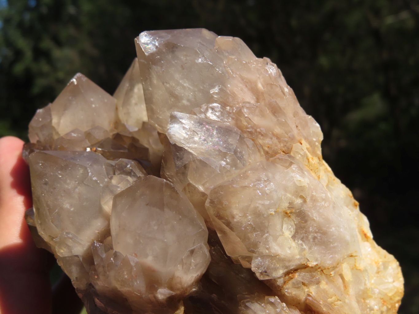 Natural Smokey Cascading Phantom Quartz Clusters x 2 From Luena, Congo - TopRock