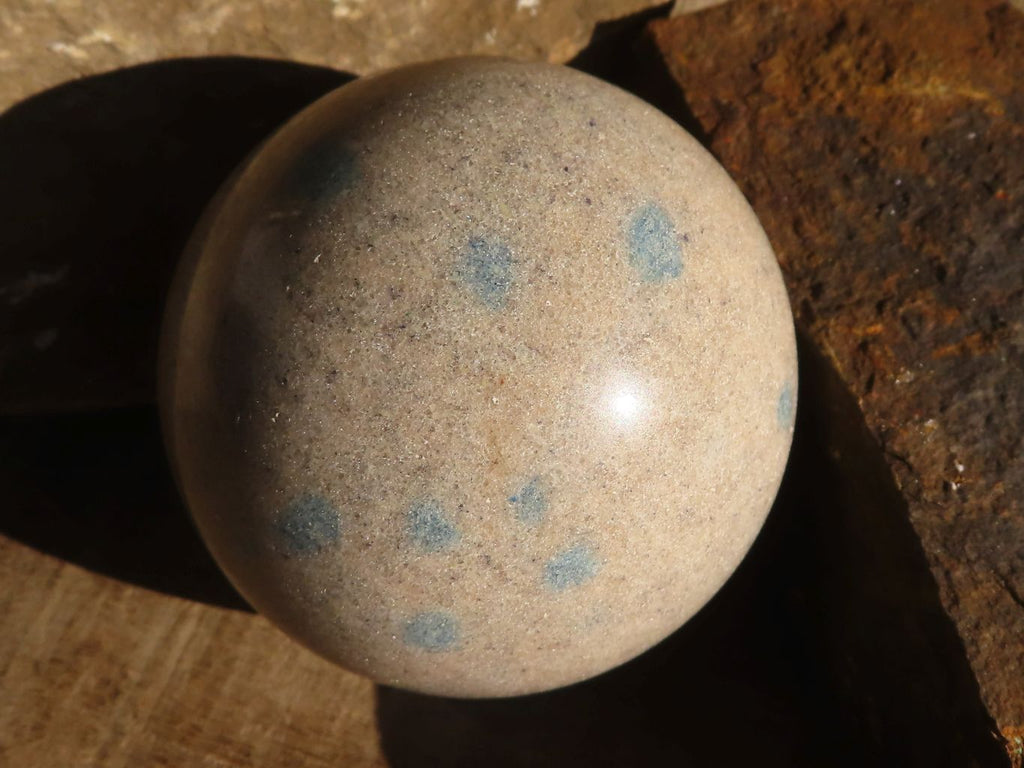 Polished Blue Spotted Spinel Quartz Spheres x 6 From Madagascar - Toprock Gemstones and Minerals 