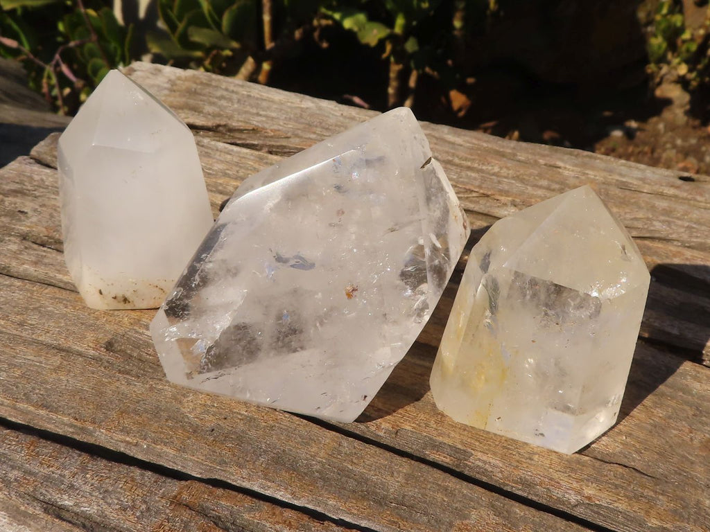 Polished Clear Quartz Crystal Points  x 6 From Madagascar - Toprock Gemstones and Minerals 