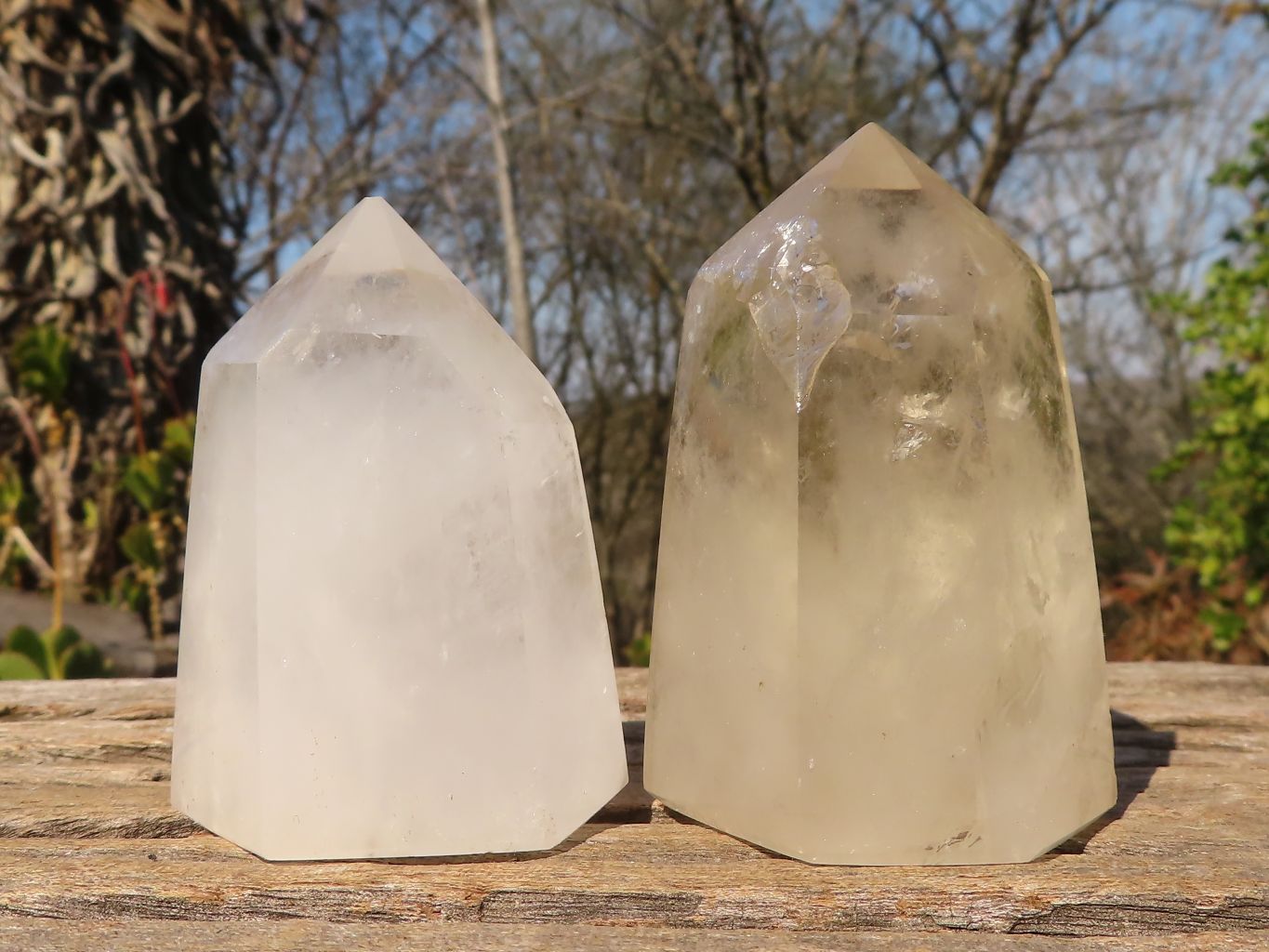 Polished Clear Quartz Crystal Points  x 6 From Madagascar - Toprock Gemstones and Minerals 