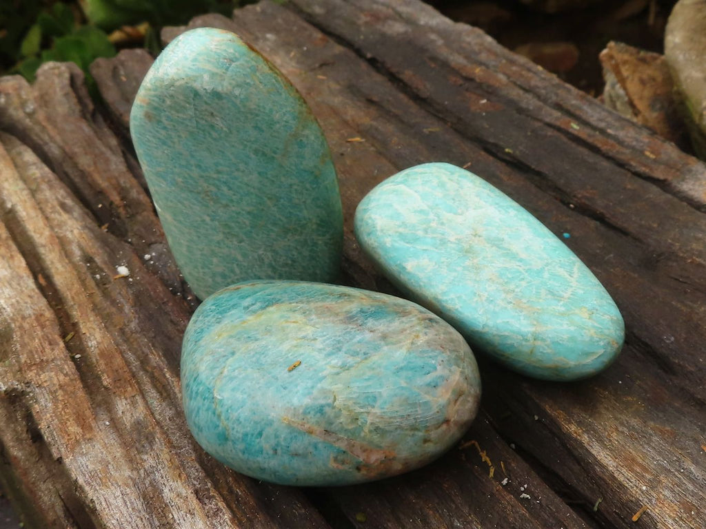 Polished Blue Kobi Amazonite Free Forms  x 24 From Zimbabwe - Toprock Gemstones and Minerals 