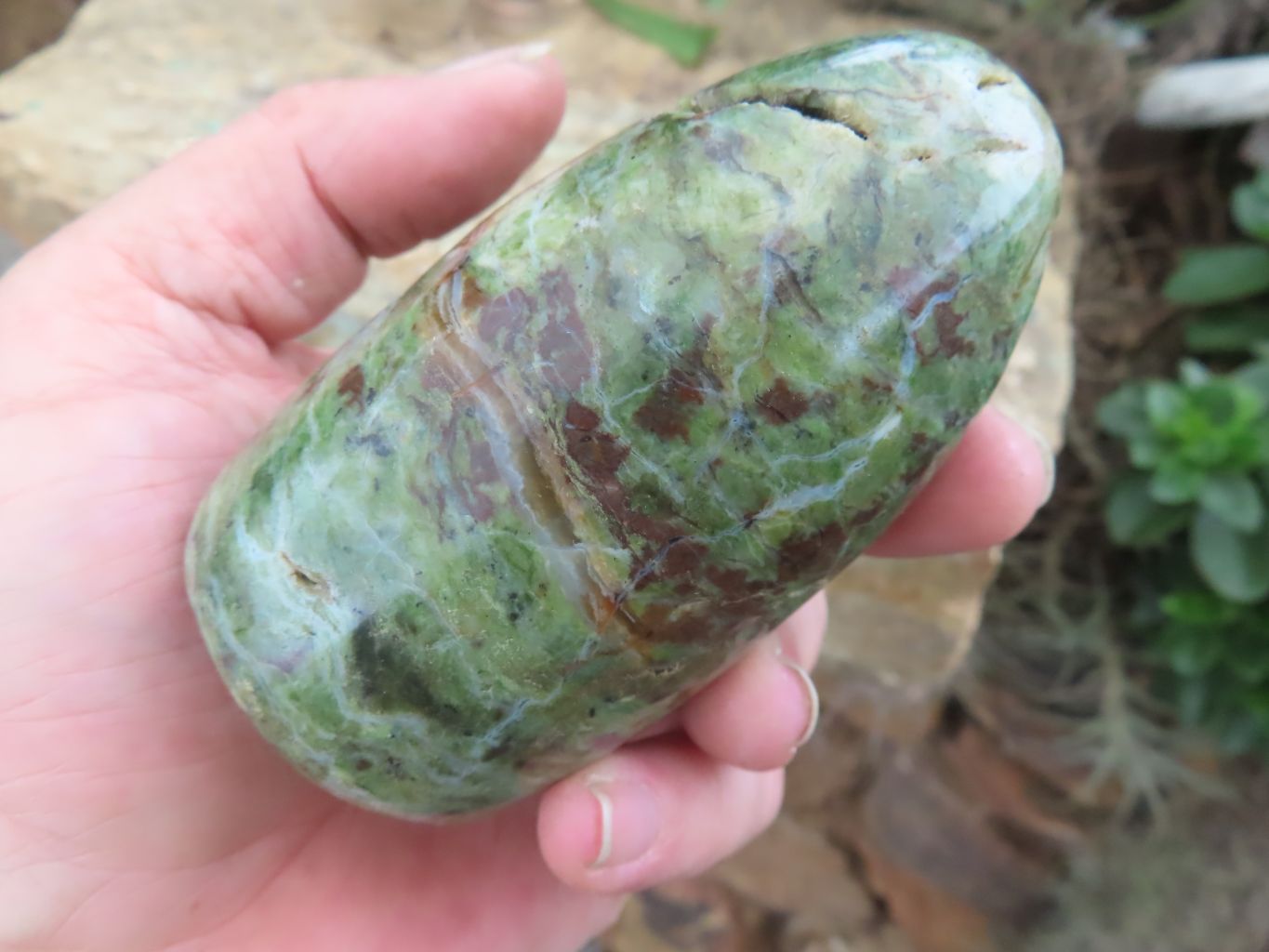 Polished Small Green Chrysoprase Standing Free Forms  x 5 From Madagascar - Toprock Gemstones and Minerals 