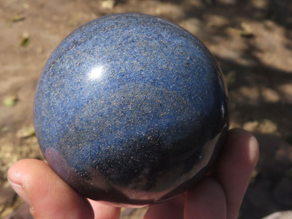 Polished Lovely Blue Lazulite Spheres (Small to Medium Sized) x 3 From Madagascar