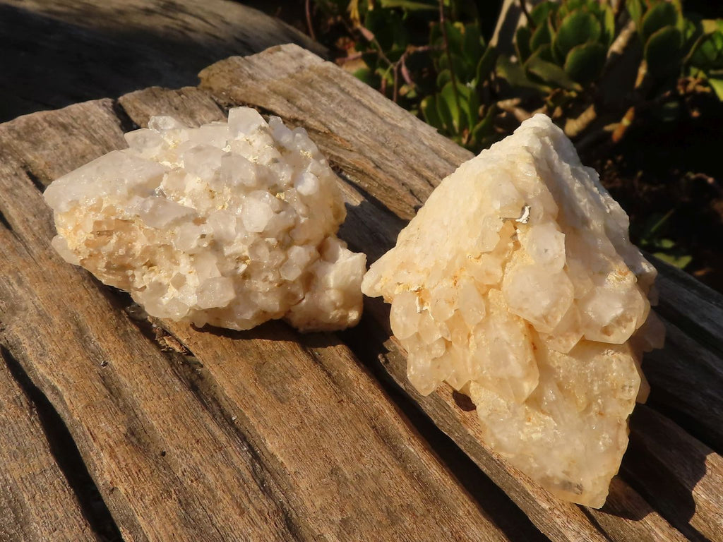 Natural "Cathedral Window" Candle Quartz Formations  x 6 From Madagascar - Toprock Gemstones and Minerals 